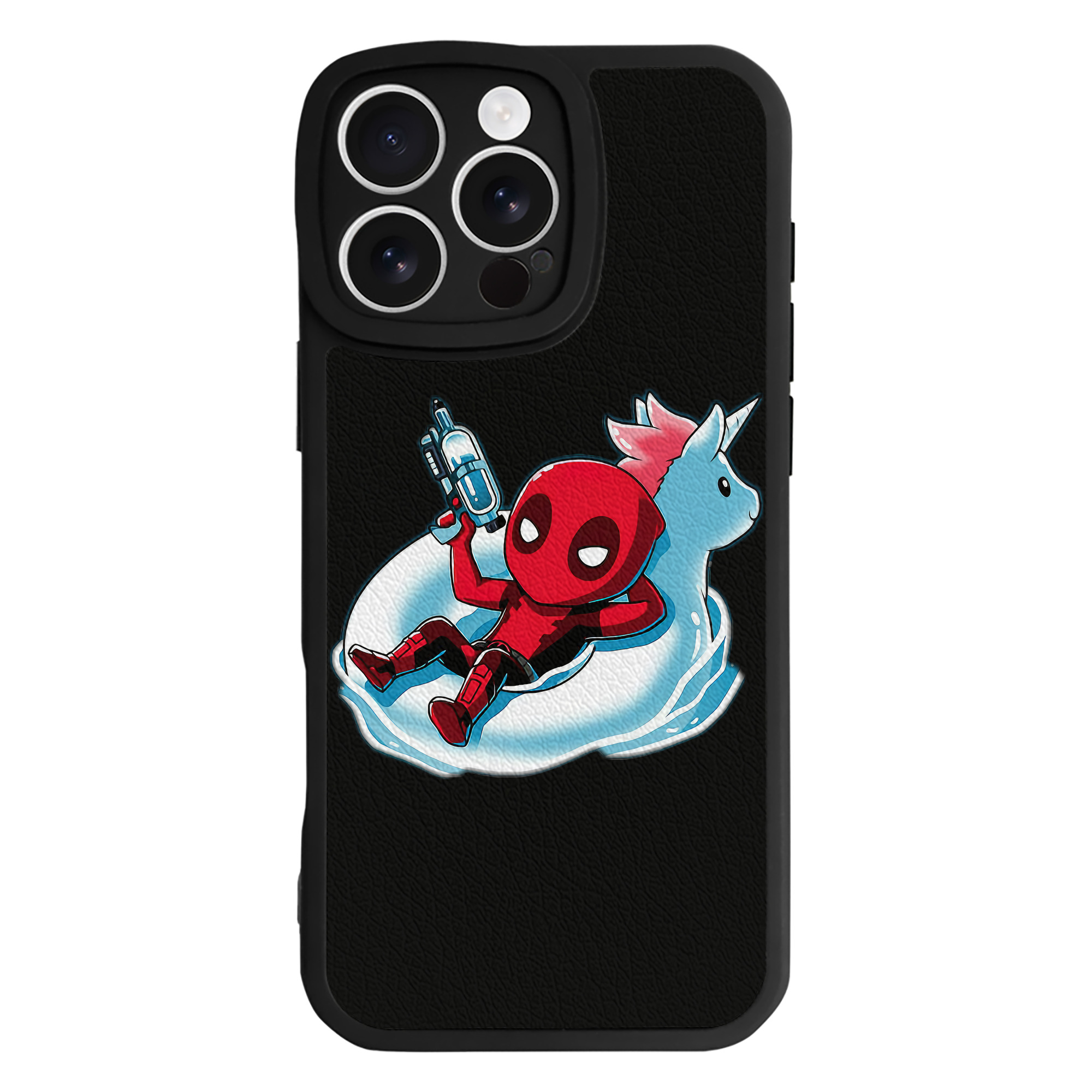 （画像用） Deadpool デッドプール 【iPhone 16シリーズ対応】シリコンスマホケース（レザー調） 材質：シリコン